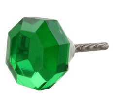 Green Flat Octagon Dresser Glass Knob Online
